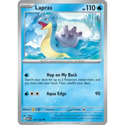 Lapras - 131/165 - Enkeltkort