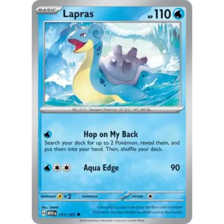 Lapras - 131/165 - Enkeltkort