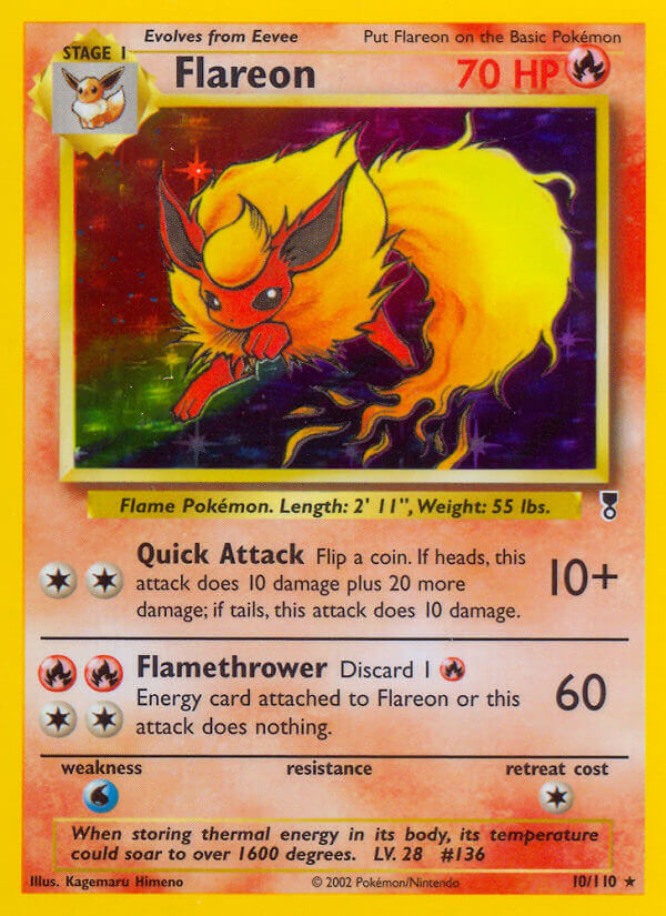 Flareon⁣ - Legendary Collection⁣ (Holo Rare)⁣ [10] English / Light Played / Reverse-Holo Normal