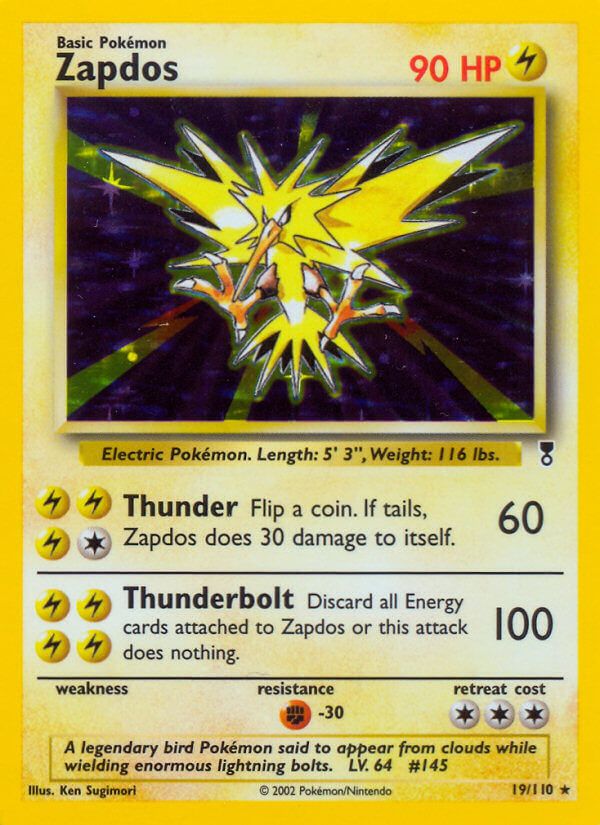 Zapdos⁣ - Legendary Collection⁣ (Holo Rare)⁣ [19] English / Poor / Normal