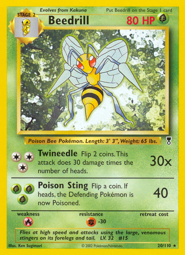 Beedrill⁣ - Legendary Collection⁣ (Rare)⁣ [20] English / Excellent / Reverse-Holo Normal