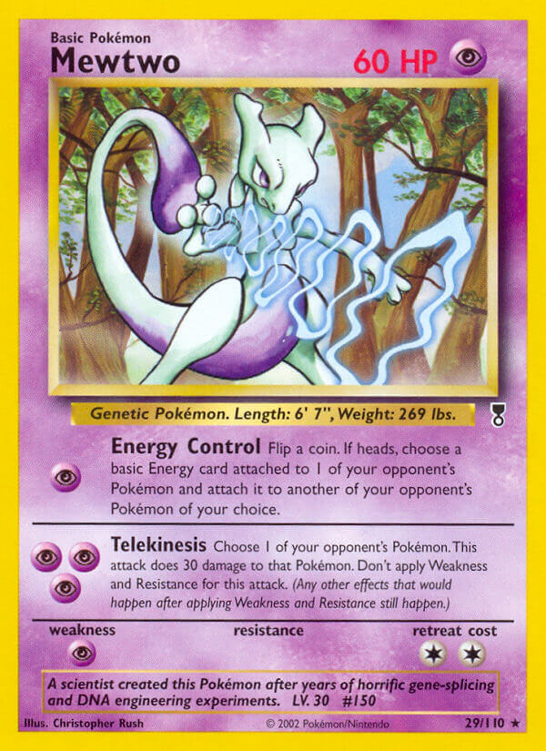 Mewtwo⁣ - Legendary Collection⁣ (Rare)⁣ [29] English / Played / Reverse-Holo Normal