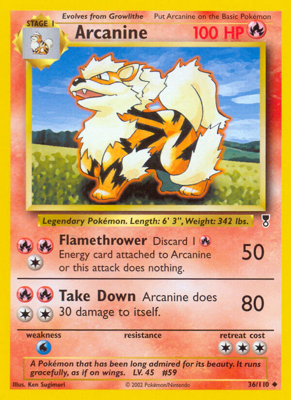Arcanine⁣ - Legendary Collection⁣ (Uncommon)⁣ [36] English / Light Played / Normal