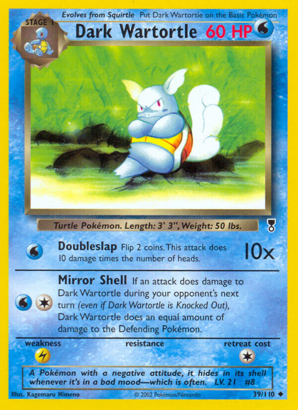 Dark Wartortle⁣ - Legendary Collection⁣ (Uncommon)⁣ [39] English / Poor / Reverse-Holo Normal