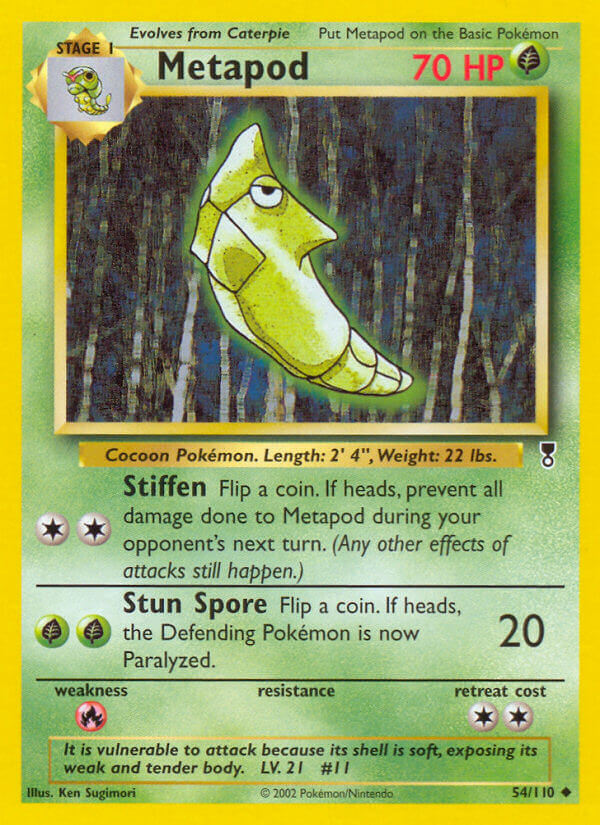 Metapod⁣ - Legendary Collection⁣ (Uncommon)⁣ [54] English / Light Played / Reverse-Holo Normal