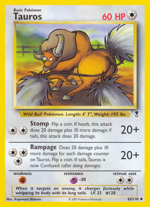 Tauros⁣ - Legendary Collection⁣ (Uncommon)⁣ [65] English / Good / Reverse-Holo Normal