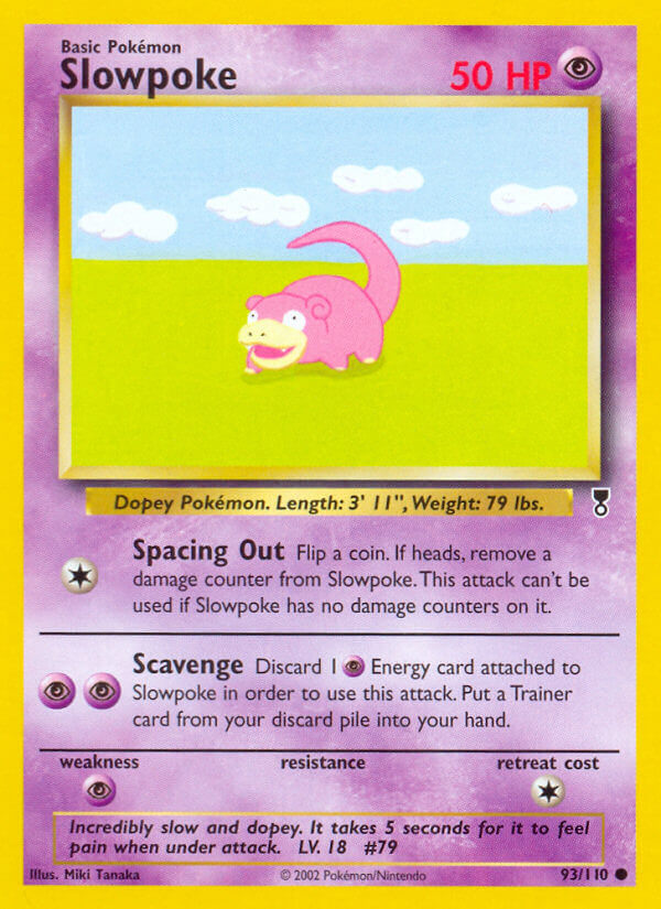 Slowpoke⁣ - Legendary Collection⁣ (Common)⁣ [93] English / Played / Reverse-Holo Normal
