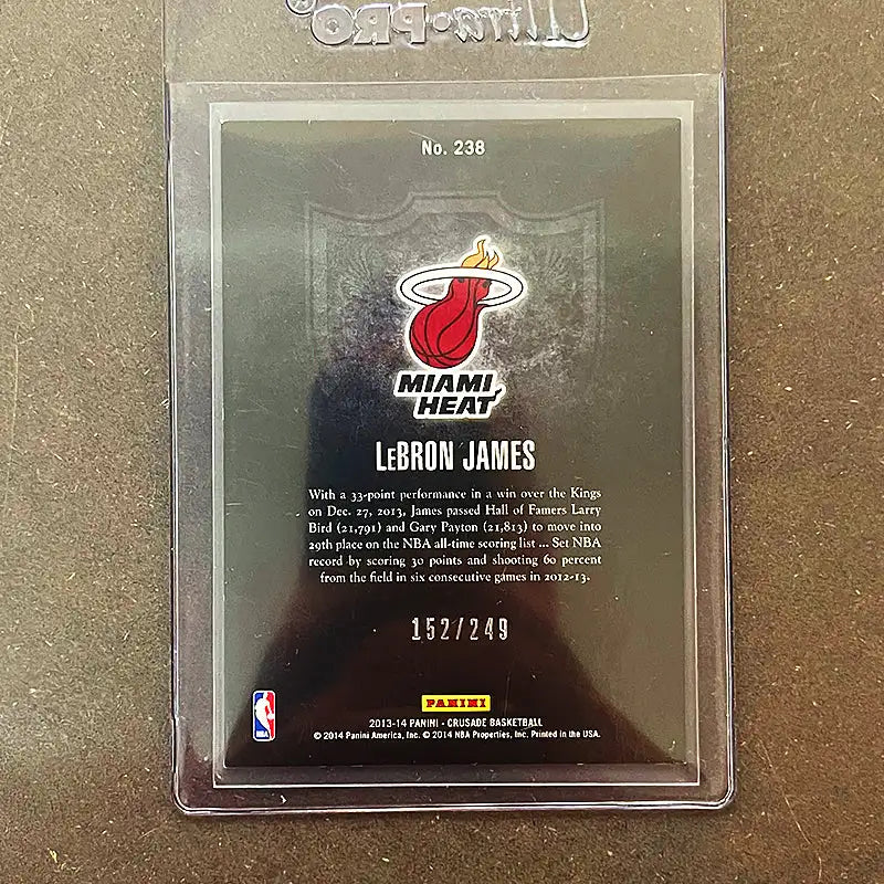 LeBron James - 2013-14 Panini Crusade Teal #238 - Numbered 152/249 Sportssamleobjekter Panini 