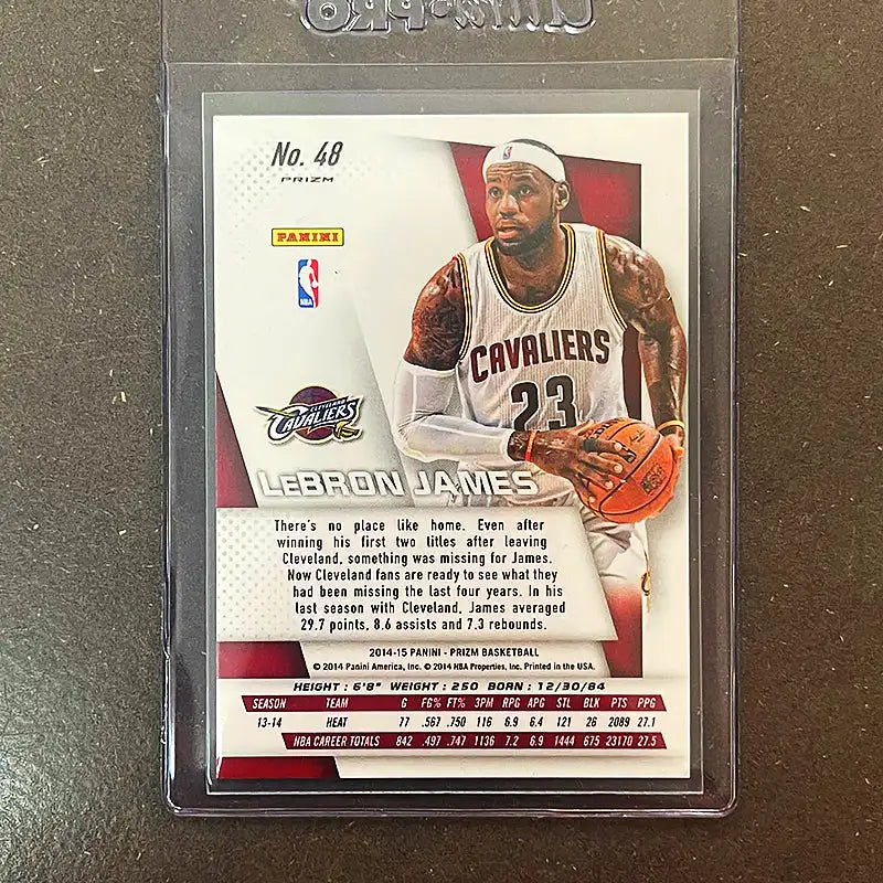 LeBron James - #48 Panini Green Prizm 2014-15 Sportssamleobjekter Panini 