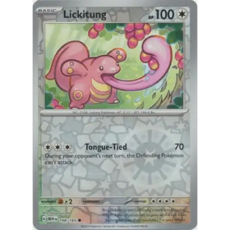 Lickitung - Reverse - 108/165 - Enkeltkort