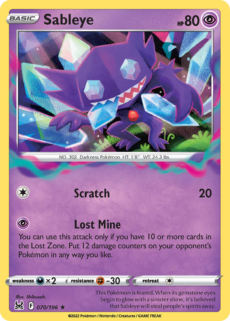 Sableye - Lost Origin (Holo Rare) [LOR-070] English / Near Mint / Normal