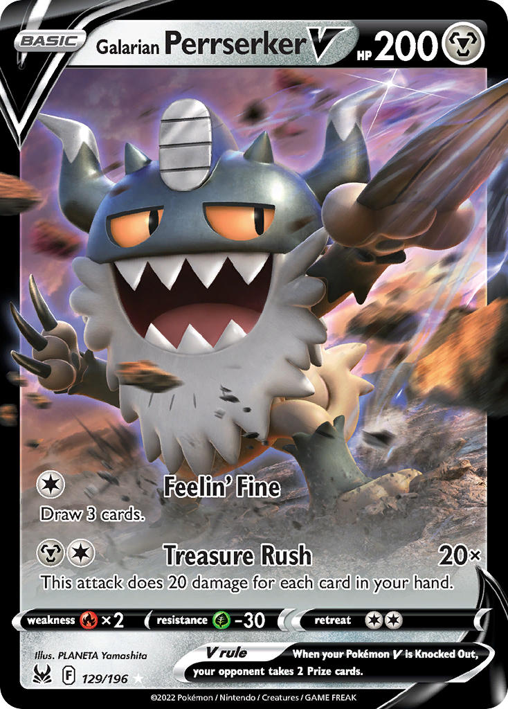 Galarian Perrserker V - Lost Origin (Ultra Rare) [LOR-129] English / Near Mint / Normal