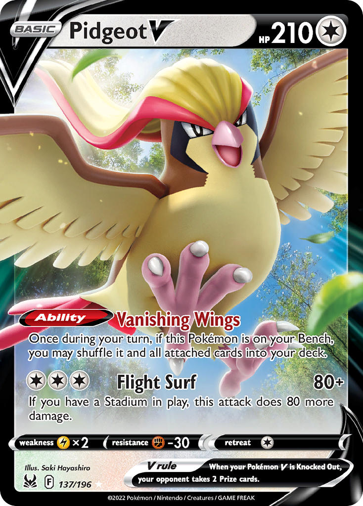 Pidgeot V - Lost Origin (Ultra Rare) [LOR-137] English / Near Mint / Normal
