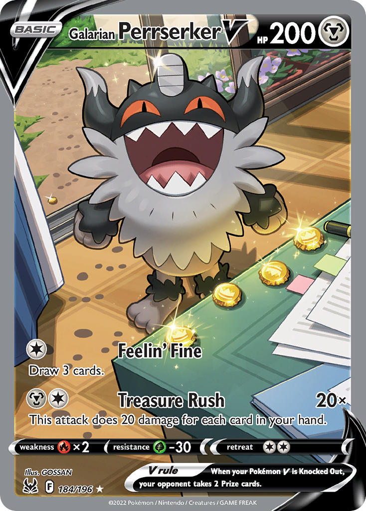 Galarian Perrserker V - Lost Origin (Ultra Rare) [LOR-184] English / Excellent / Normal