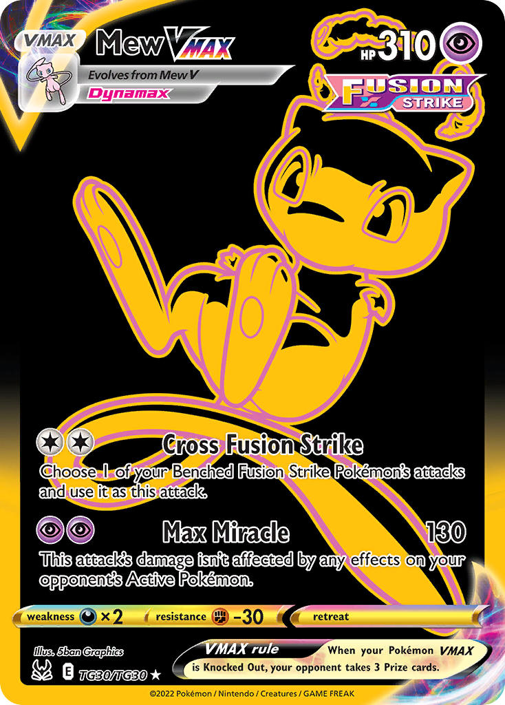 Mew VMAX - Lost Origin (Secret Rare) [LOR-TG30] English / Near Mint / Normal