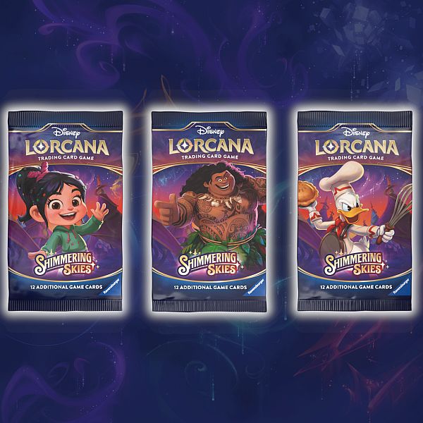 Disney Lorcana TCG: Set 5 - Shimmering Skies - 3 stk. Booster Packs (Artwork Set)