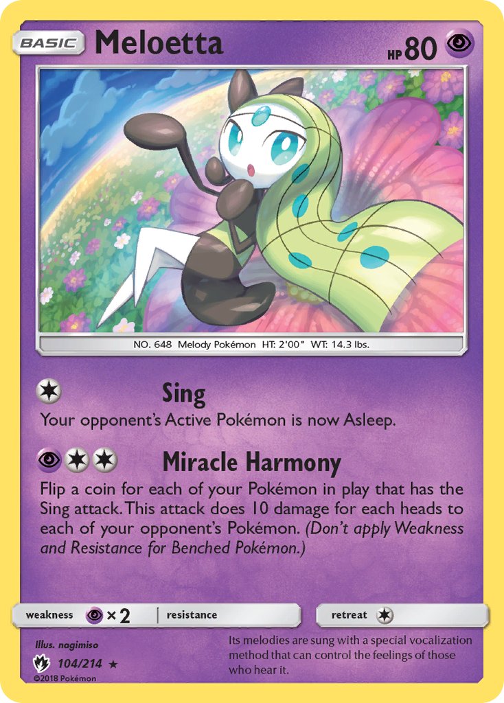 Meloetta - Lost Thunder (Rare) [LOT-104] English / Near Mint / Normal