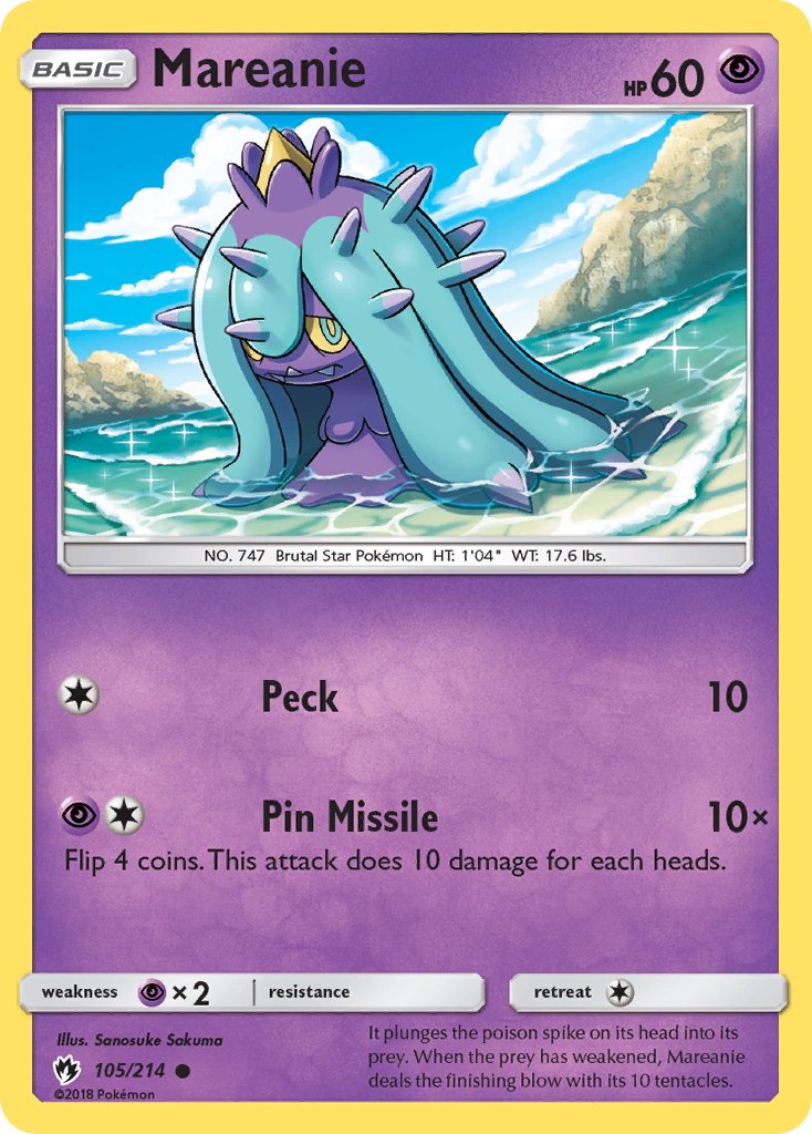 Mareanie - Lost Thunder (Common) [LOT-105] English / Near Mint / Normal