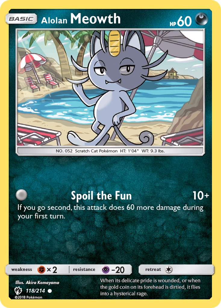 Alolan Meowth - Lost Thunder (Common) [LOT-118] English / Near Mint / Normal