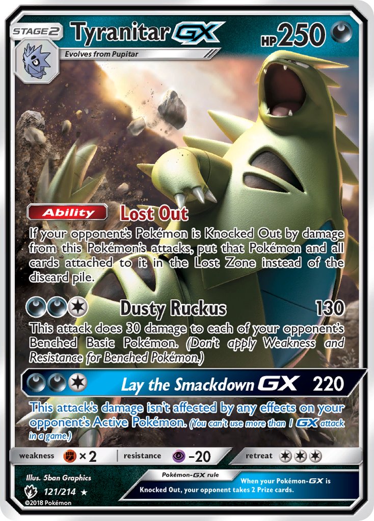 Tyranitar GX - Lost Thunder (Ultra Rare) [LOT-121] English / Near Mint / Normal