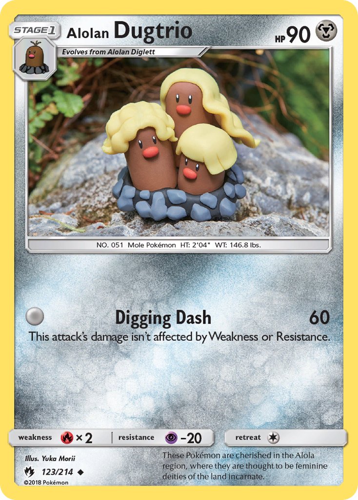 Alolan Dugtrio - Lost Thunder (Uncommon) [LOT-123] English / Near Mint / Normal