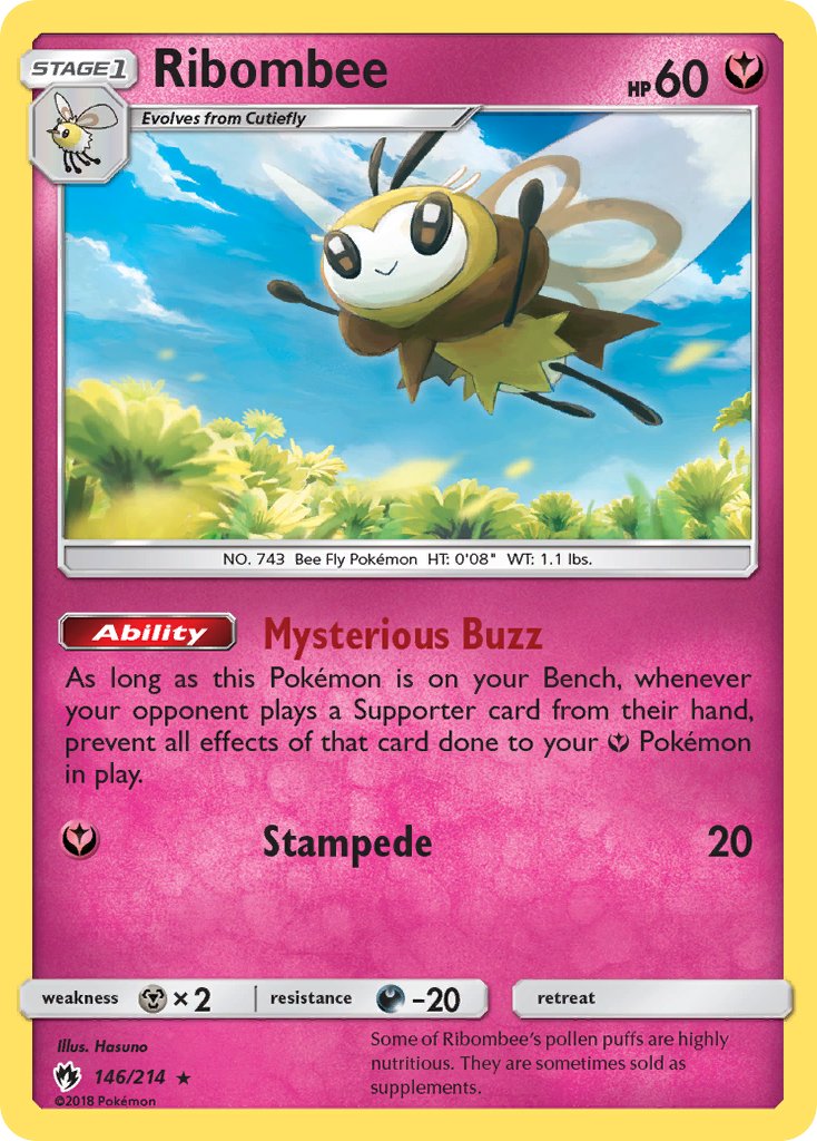 Ribombee - Lost Thunder (Rare) [LOT-146] English / Near Mint / Normal