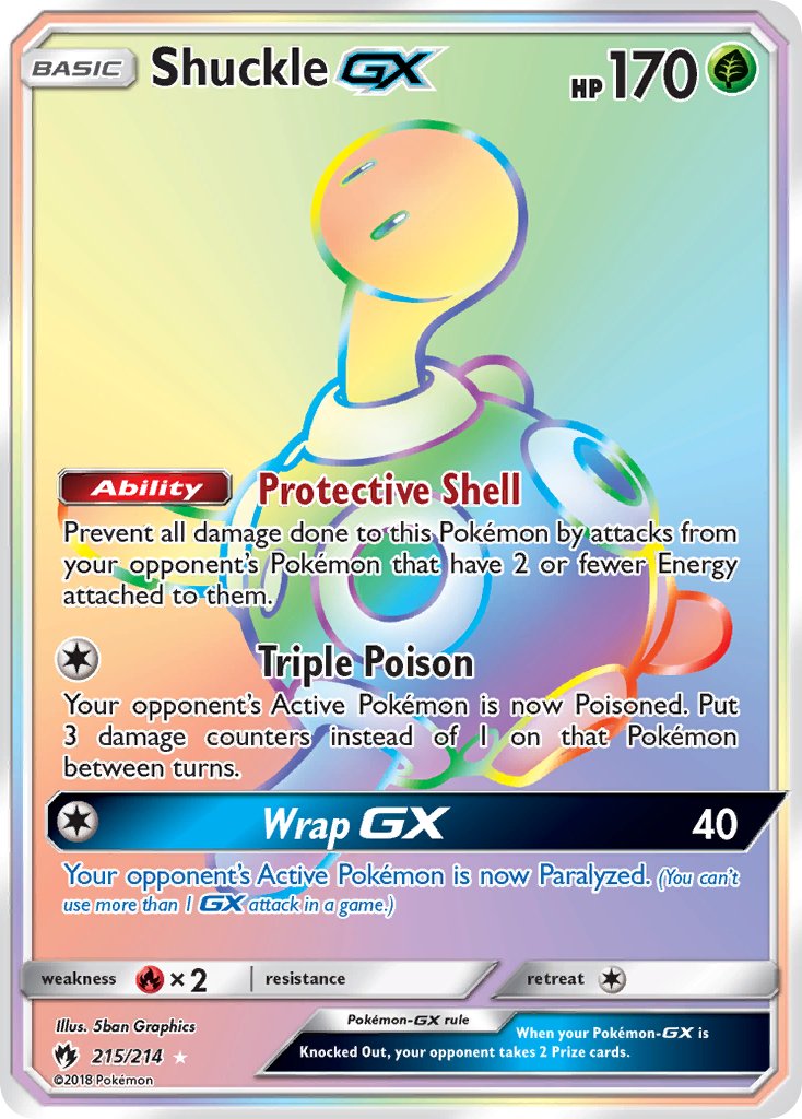 Shuckle GX - Lost Thunder (Secret Rare) [LOT-215] English / Near Mint / Normal