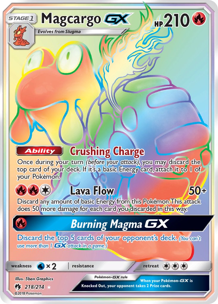 Magcargo GX - Lost Thunder (Secret Rare) [LOT-218] English / Good / Normal