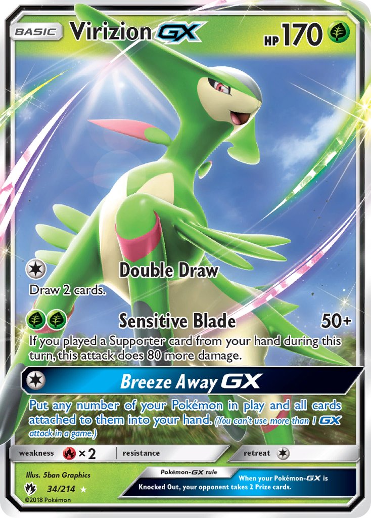 Virizion GX - Lost Thunder (Ultra Rare) [LOT-34] English / Near Mint / Normal
