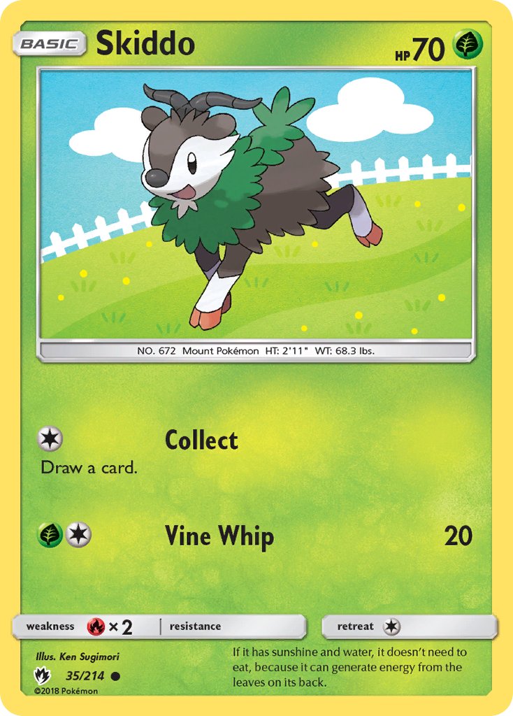 Skiddo - Lost Thunder (Common) [LOT-35] English / Near Mint / Normal