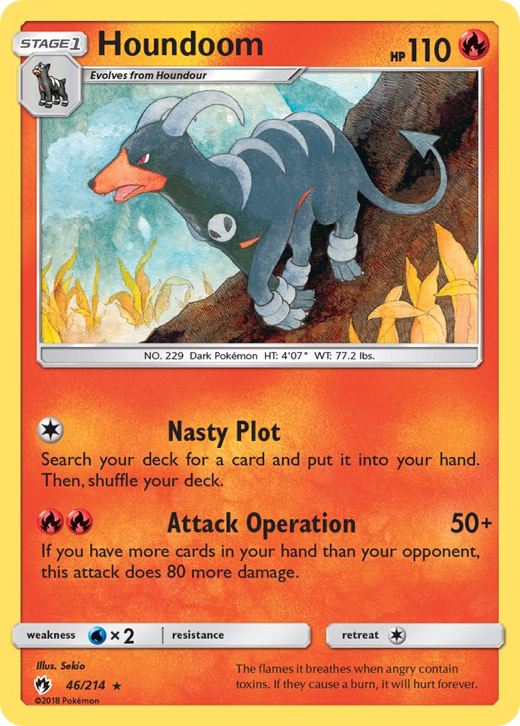 Houndoom - Lost Thunder (Rare) [LOT-46] English / Near Mint / Normal