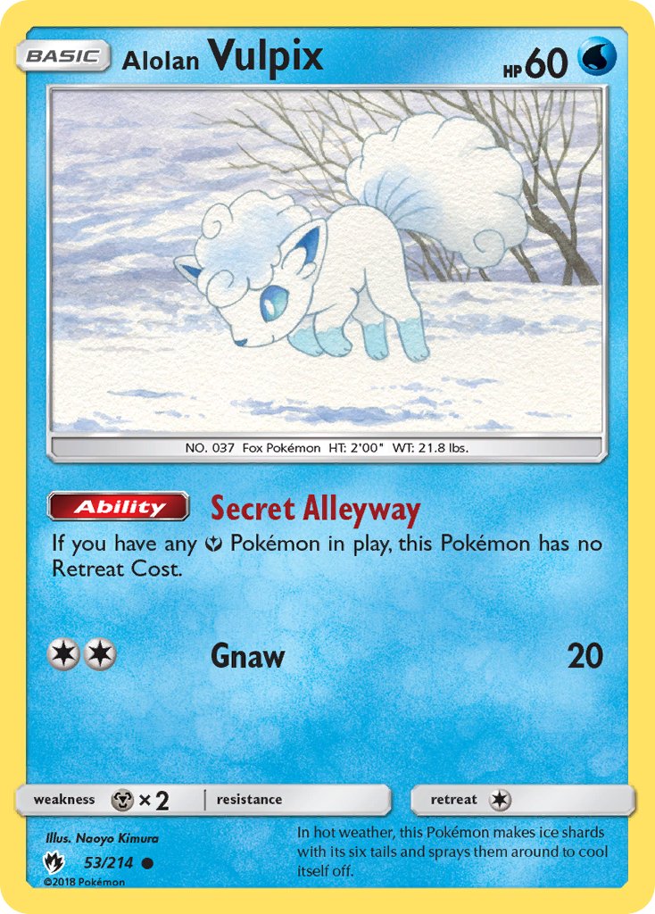 Alolan Vulpix - Lost Thunder (Common) [LOT-53] English / Near Mint / Normal