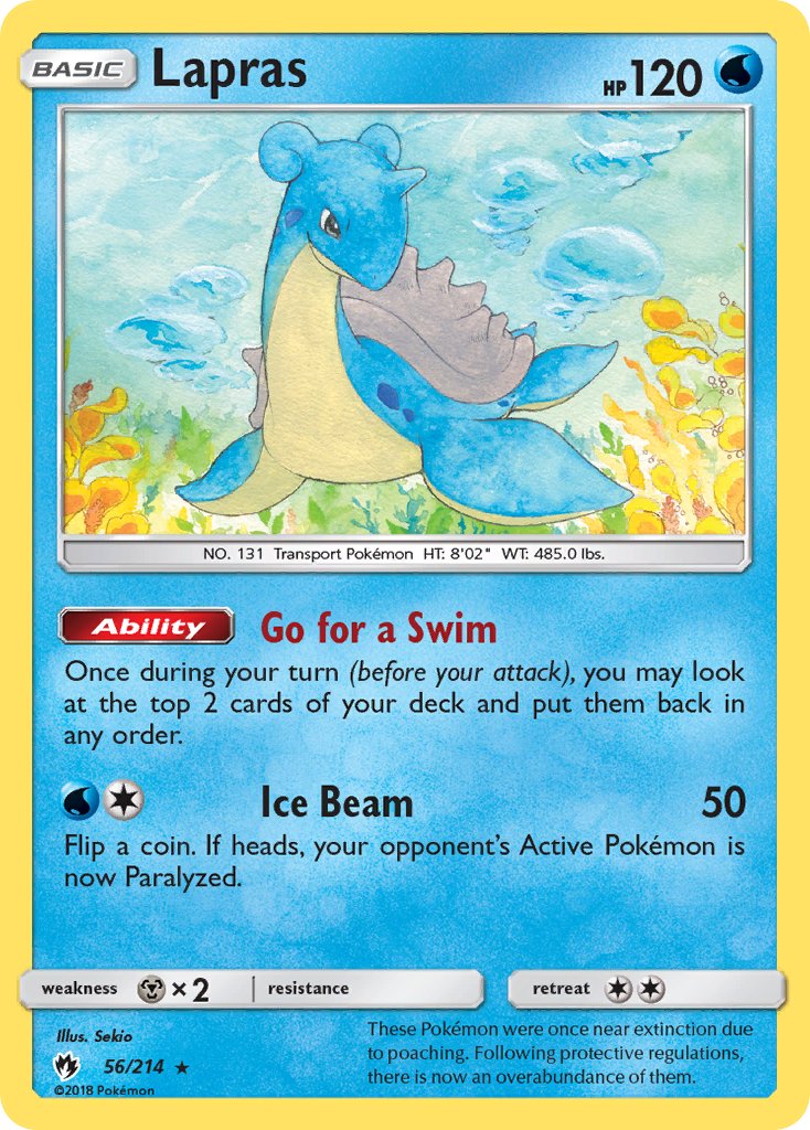 Lapras - Lost Thunder (Rare) [LOT-56] English / Near Mint / Normal