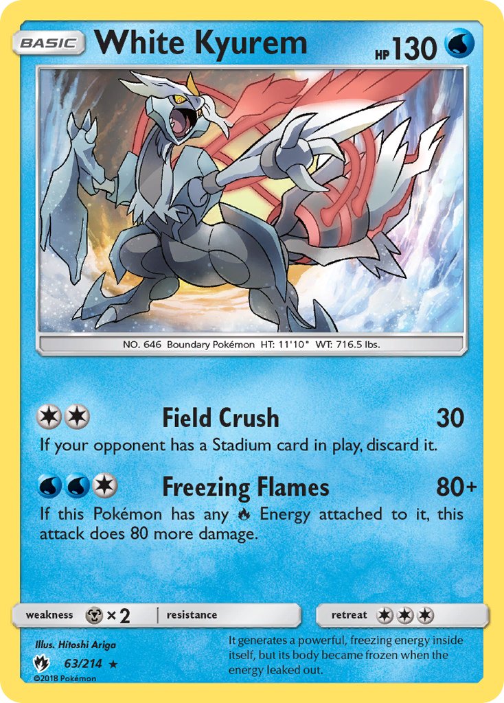White Kyurem - Lost Thunder (Holo Rare) [LOT-63] English / Near Mint / Normal
