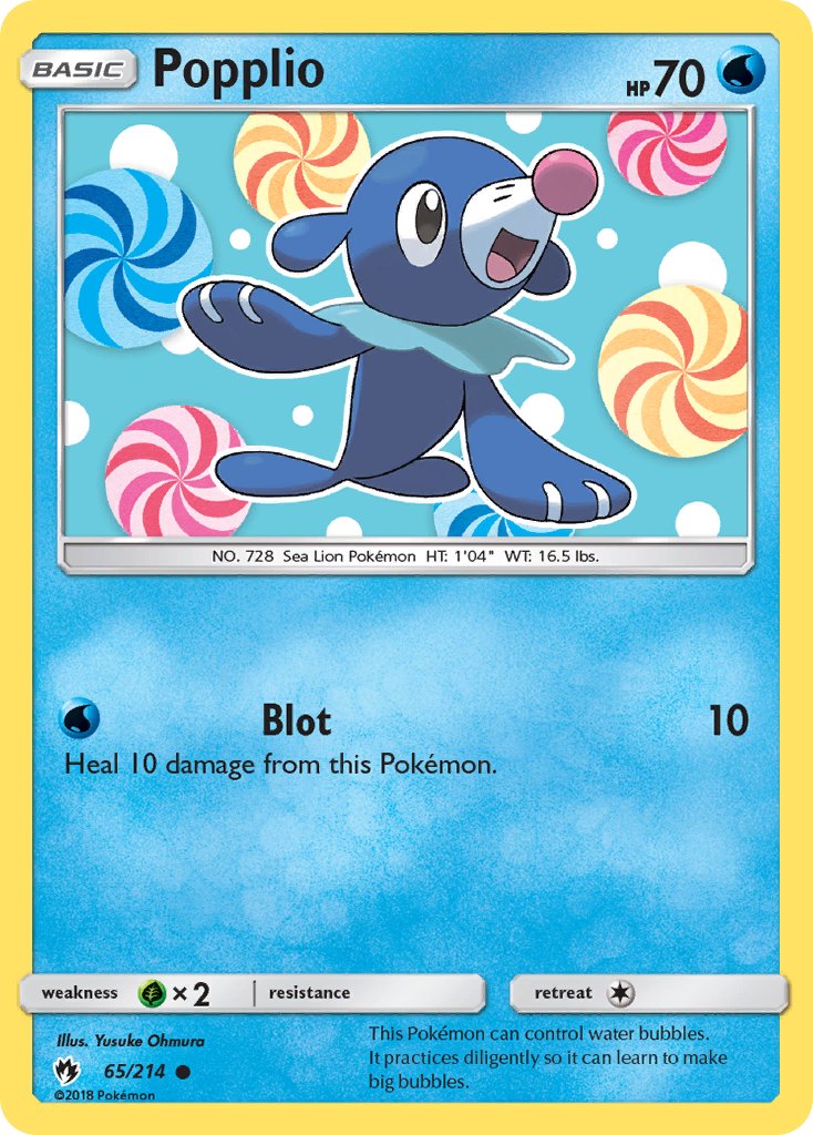 Popplio - Lost Thunder (Common) [LOT-65] English / Near Mint / Normal