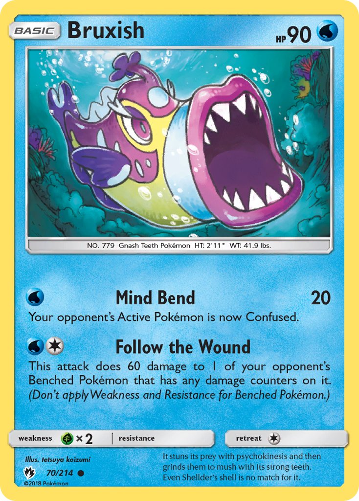Bruxish - Lost Thunder (Common) [LOT-70] English / Near Mint / Normal