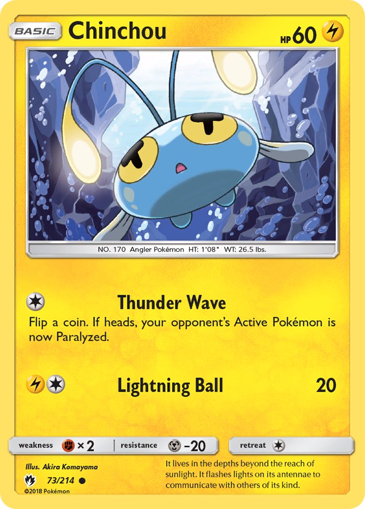 Chinchou - Lost Thunder (Common) [LOT-73] English / Near Mint / Normal