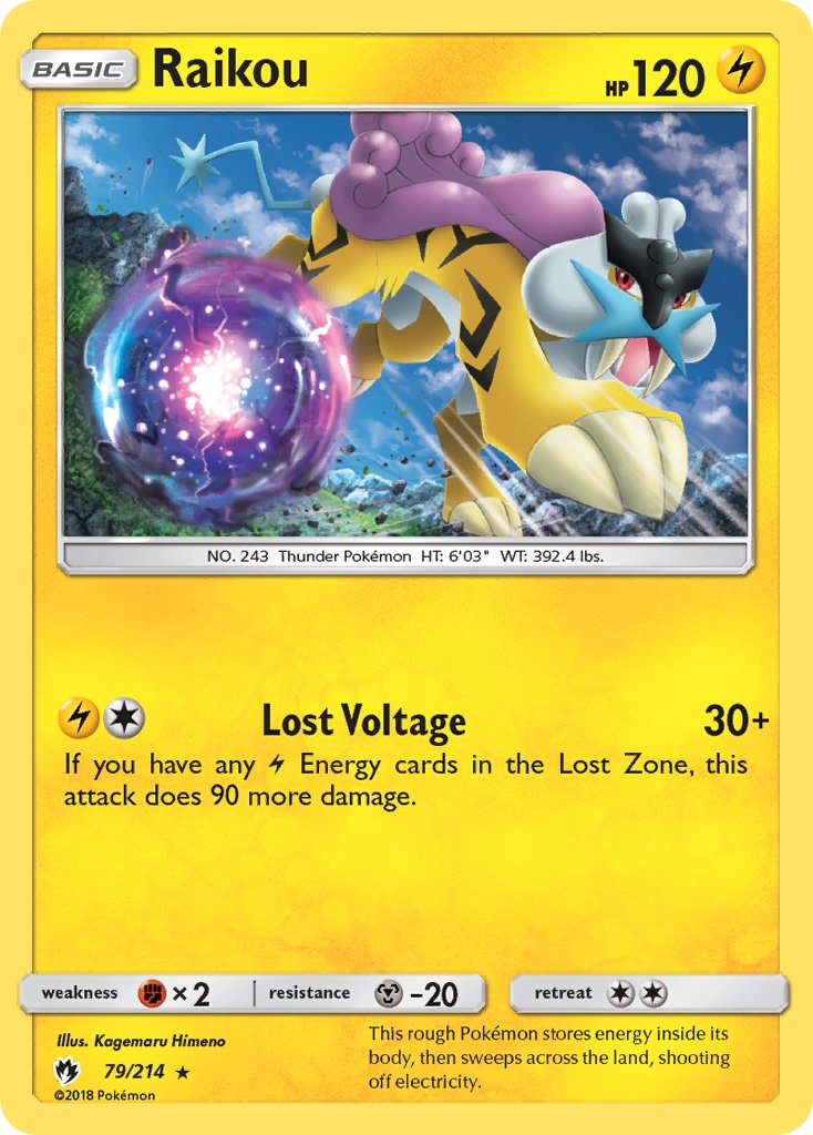 Raikou - Lost Thunder (Rare) [LOT-79] English / Near Mint / Normal