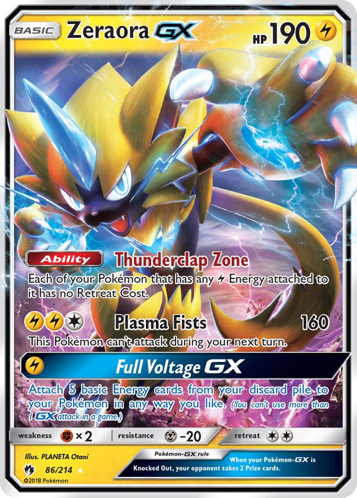 Zeraora GX - Lost Thunder (Ultra Rare) [LOT-86] English / Near Mint / Normal