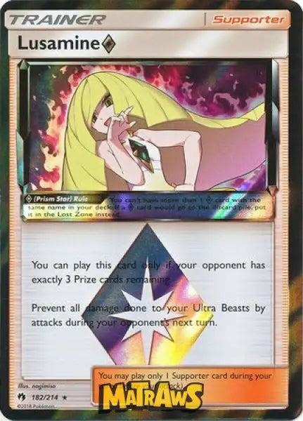 Lusamine (Prism Star) - 182/214 Enkeltkort