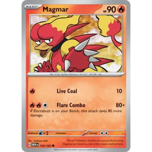 Magmar - 126/165 - Enkeltkort