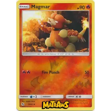 Magmar - Reverse - 10/68 Enkeltkort Hidden Fates 