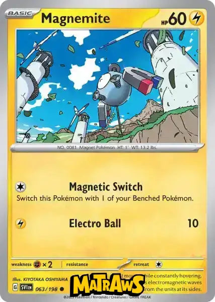 Magnemite - 063/198 Enkeltkort Scarlet & Violet Base Set 