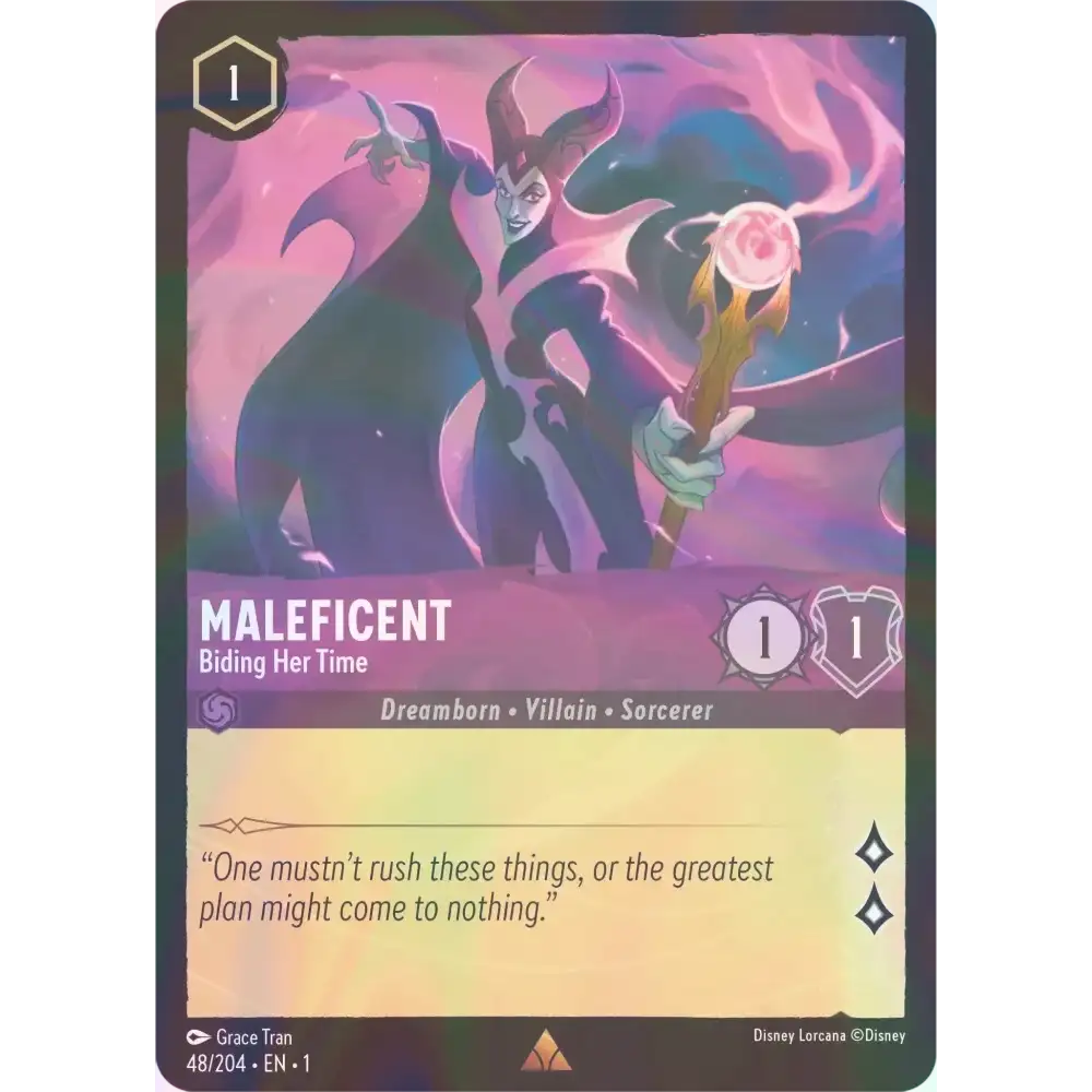 Maleficent - Biding Her Time - Foil (Rare) - 48/204