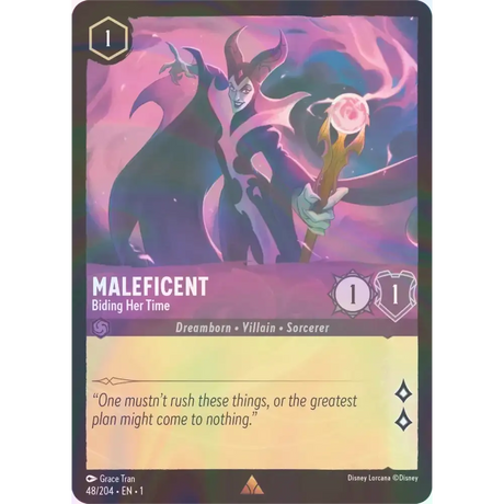 Maleficent - Biding Her Time - Foil (Rare) - 48/204