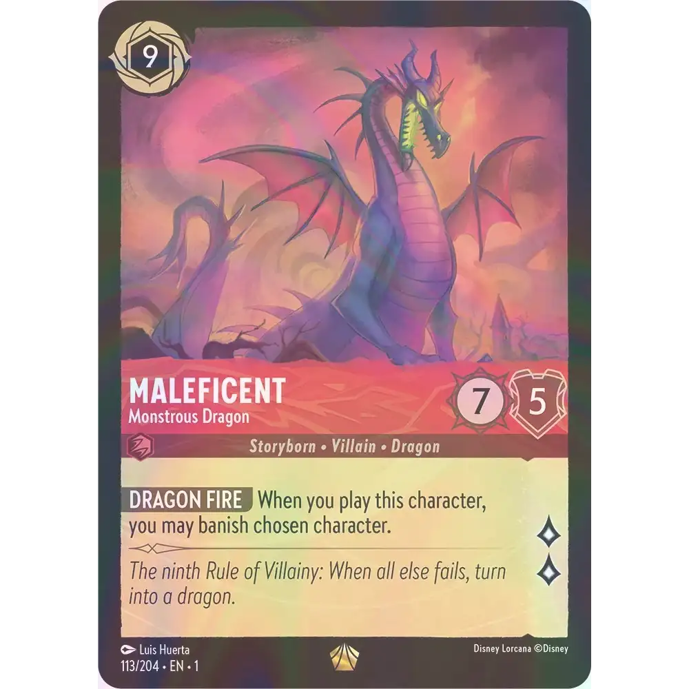 Maleficent - Monstrous Dragon - Foil (Legendary) - 113/204