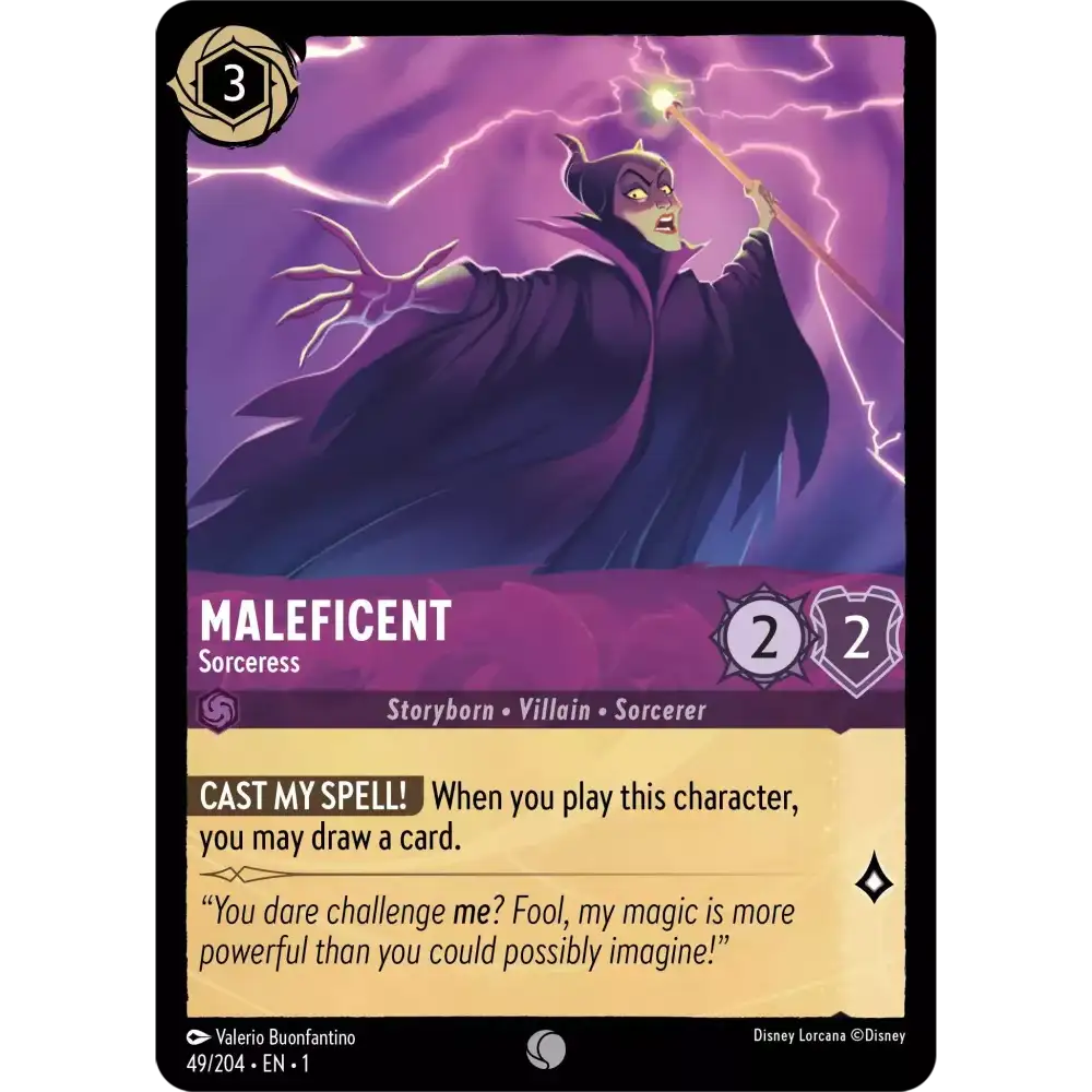 Maleficent - Sorceress (Common) - 49/204 - Disney Lorcana