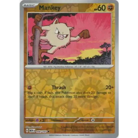 Mankey - Reverse - 056/165 - Enkeltkort