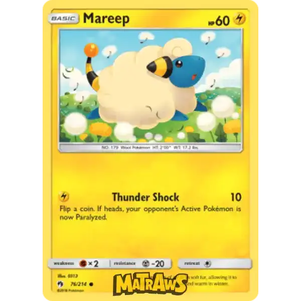 Mareep - 76/214 Enkeltkort Lost Thunder 