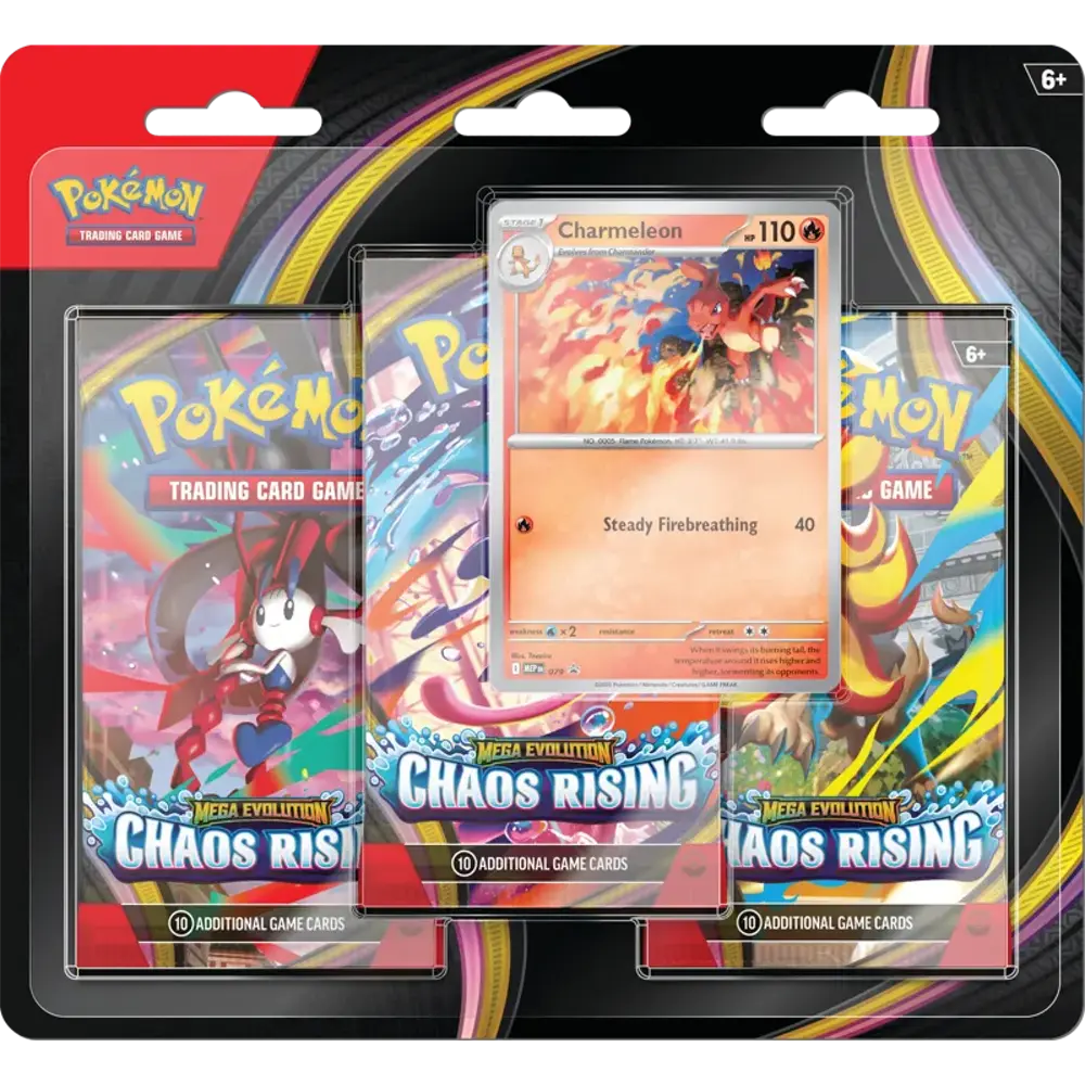 Pokémon TCG: Mega Evolution: Chaos Rising 3-Pack Blister